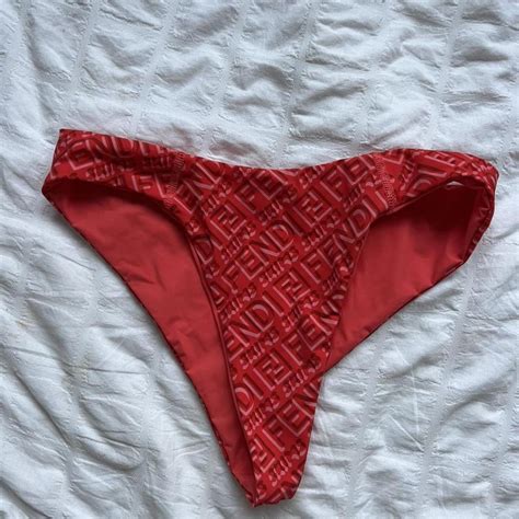 fendi bikini red|Fendi swimsuit etsy.